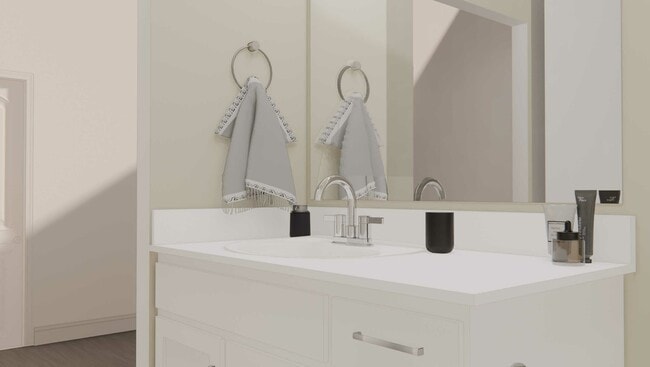 Updated Bathroom Vanity View - The Outpost