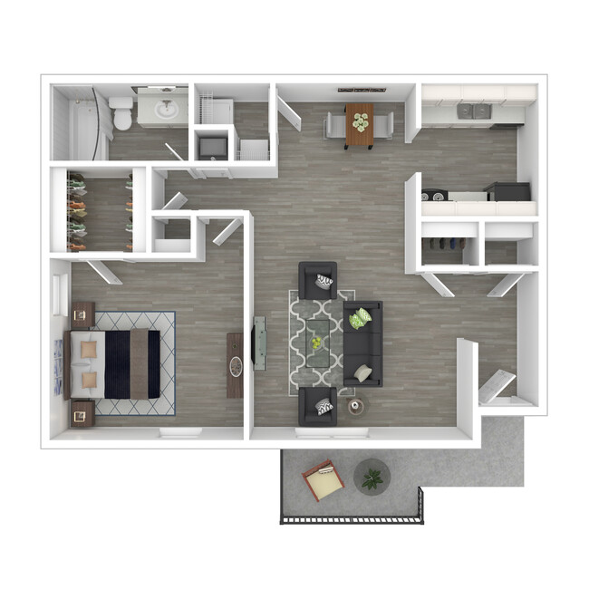 1x1 - 811 sq ft - EastBrook Apartments