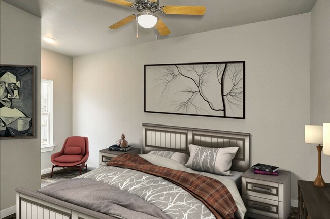 Staged Bedroom - Park Place Apartments