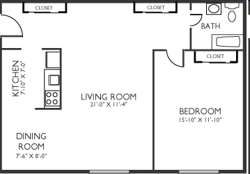 1BR/1BA - Willow Bend Apartments