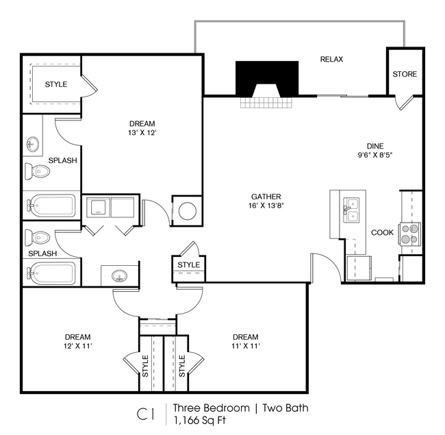 Floorplan - The Sage at 1955