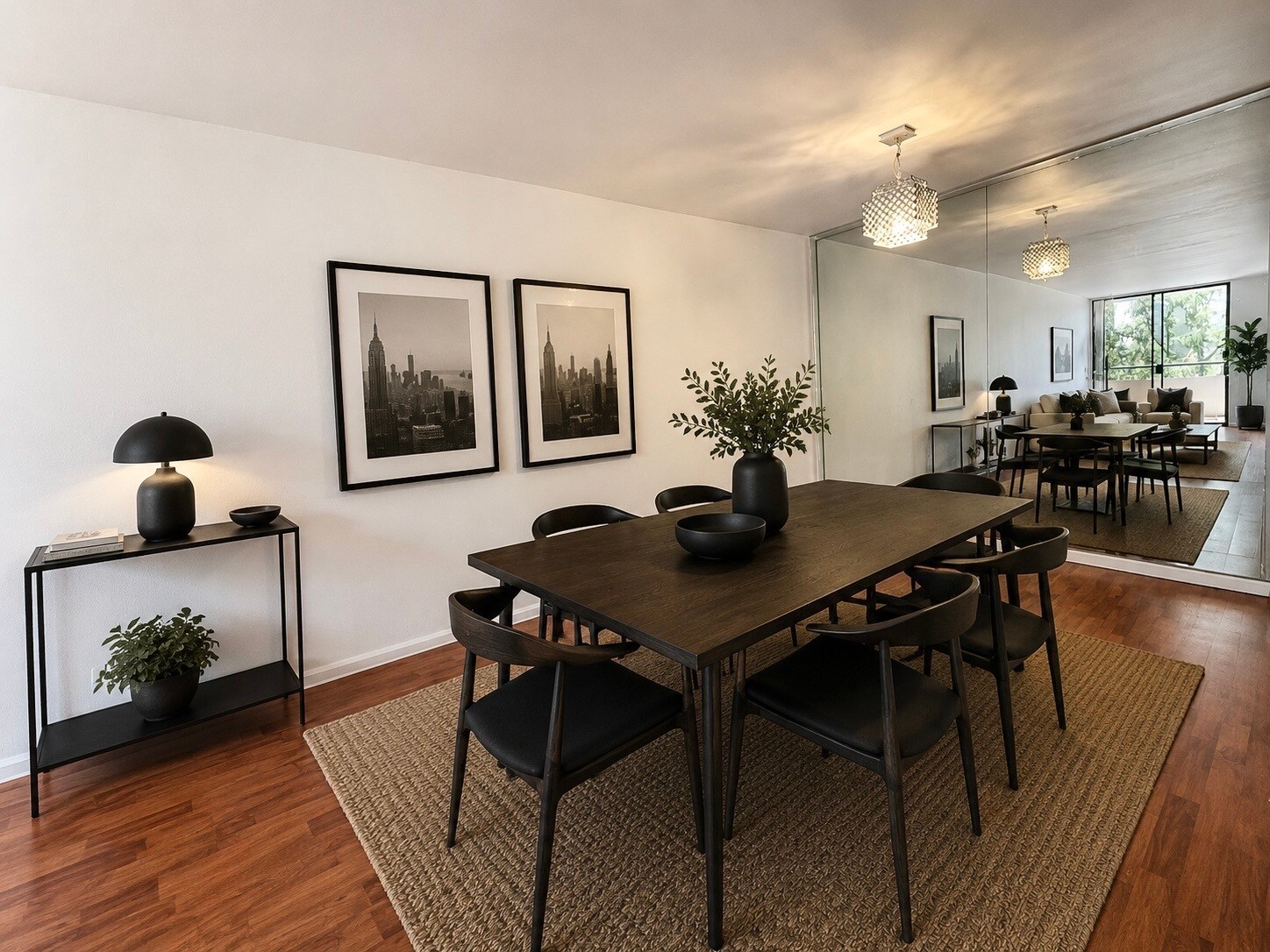 AI staged dining area - 600 W 9th St