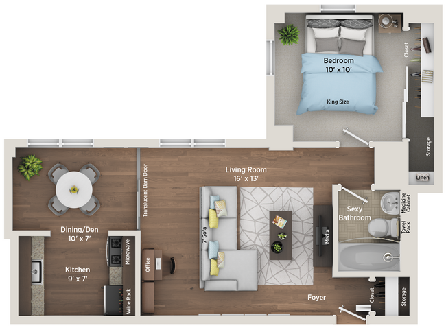 Floorplan - Plaza Club City Apartments