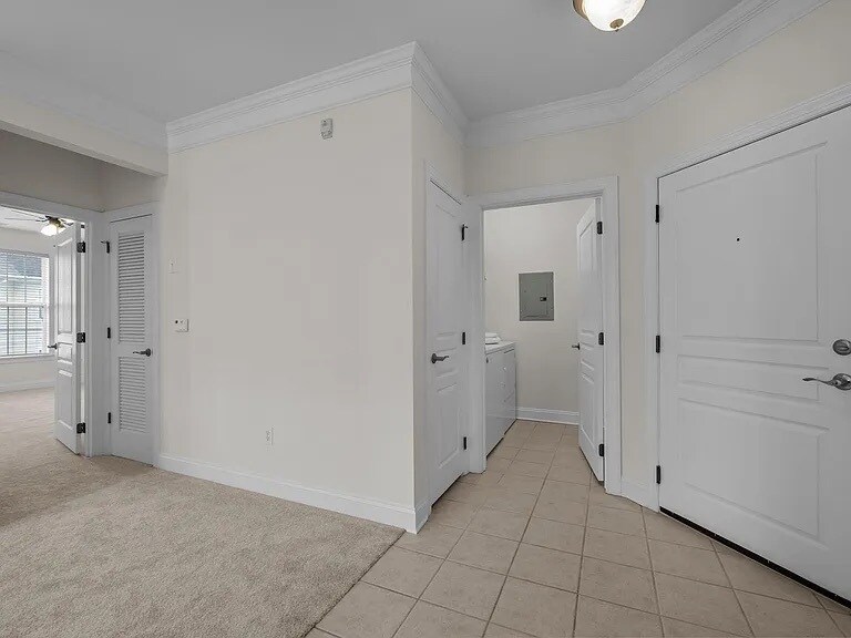 Laundry room and front entrance door - 1331 Arborgate Cir