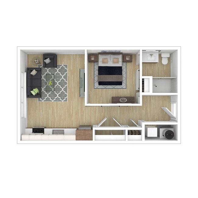 1 Bed 1 Bath Standard - 8th and High