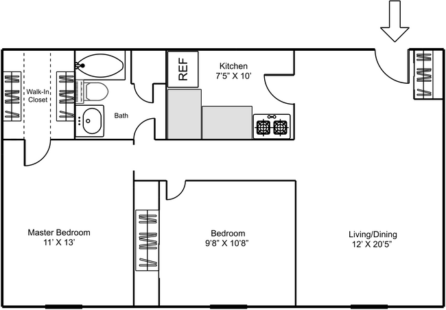 Floorplan - Mt. Vernon Village Apts