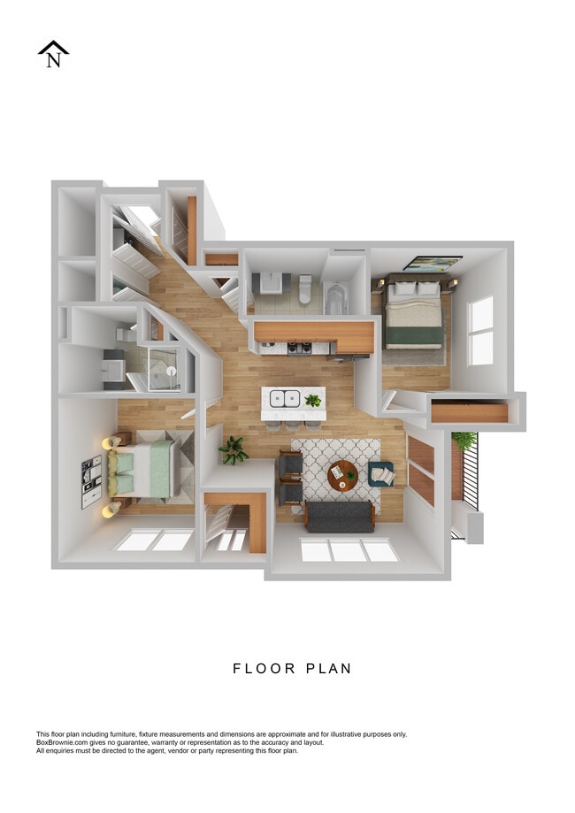 Two Bed, Two Bath 1001 Sq. Ft. - The André Apartments
