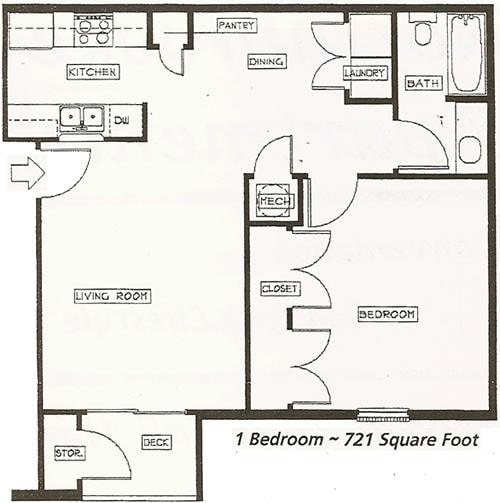 1 Bedroom - Northbrooke Apartments