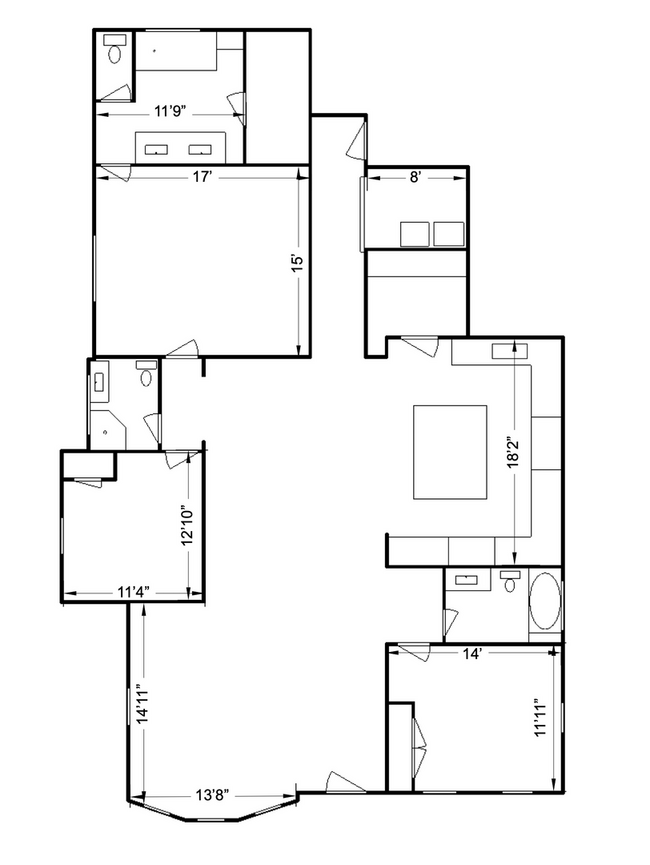 Building Photo - Fully Furnished Sleeps 8 with 3 Full Bedrooms and 3 full baths  Parking behind the secured gate