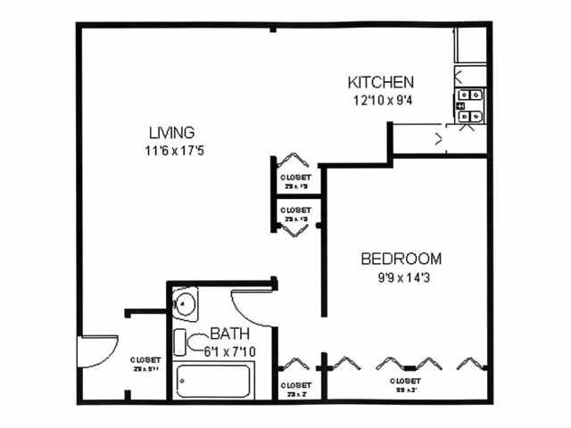 Floorplan - 425-431 N. Humphrey Ave.