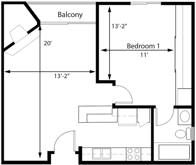 Floorplan - Midvale Towers