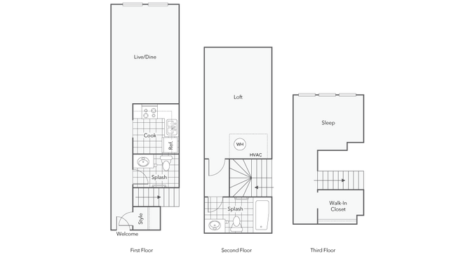 2BR x 1.5BA - Chandler - Burlington Floorplan - ReNew Taunton Apartment Collection