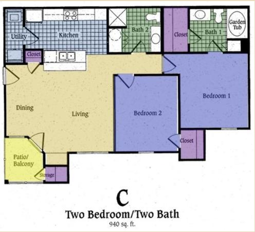 Plan C - Hazel Ridge Apartments