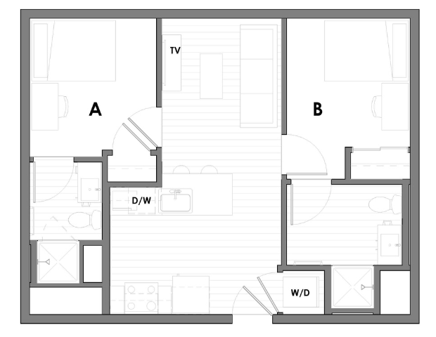 Explore this chic urban apartment layout, optimized for modern living. - Muse on Main