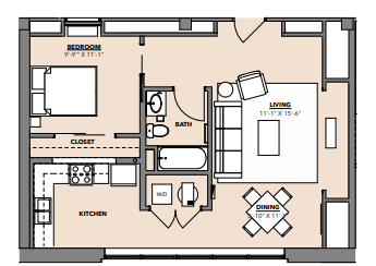 Floorplan - Hawthorne Apartments