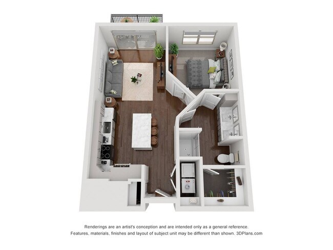 One Bedroom A1 - L3 at Green Leaf Lofts