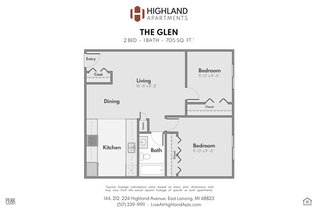 Floorplan - Highland Apartments