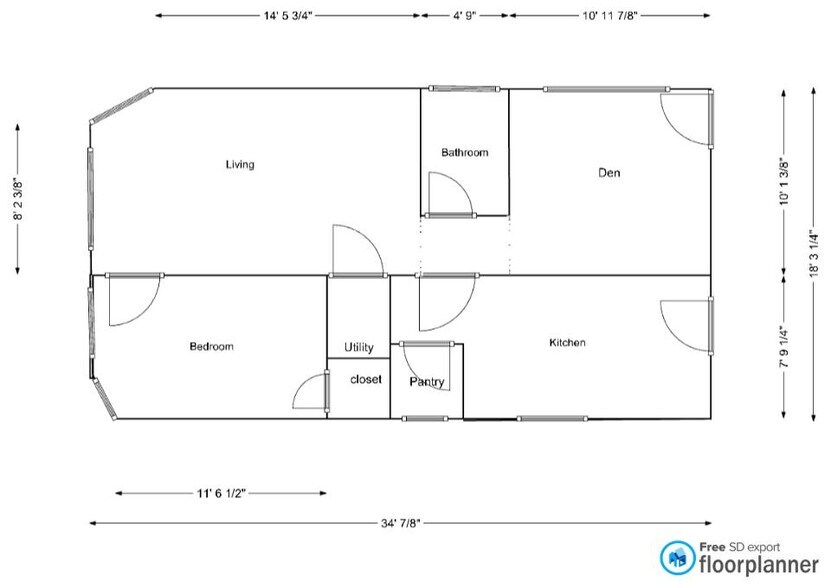floor plan - 1942 N Whipple St
