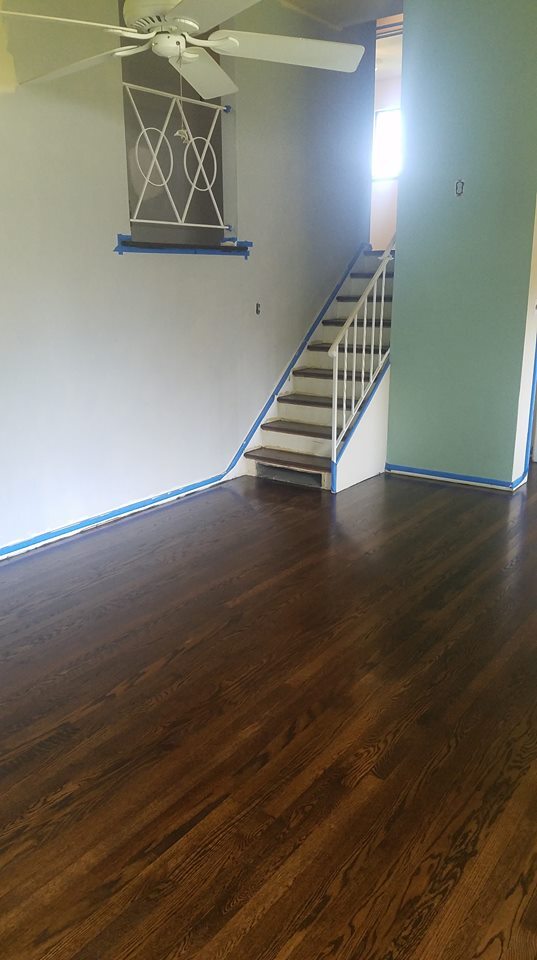 This is what the floors look like currently - 301 Pepper Mill Ct