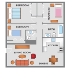 3BR/1.5BA - Lansing Gardens Apartments