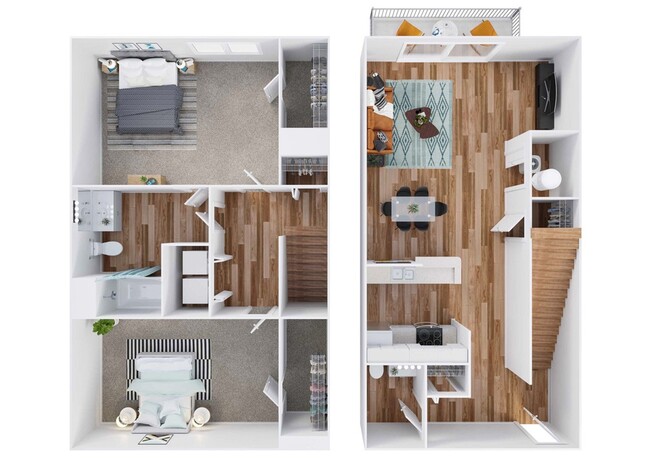 2 Bedroom | 1.5 Bath | 960 SF - BriceGrove Park Apartments