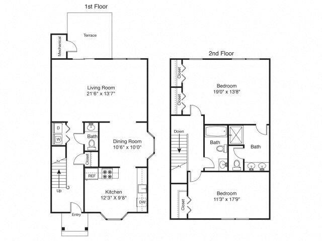 Floorplan - Fairhaven Residential Garden Apartment Homes