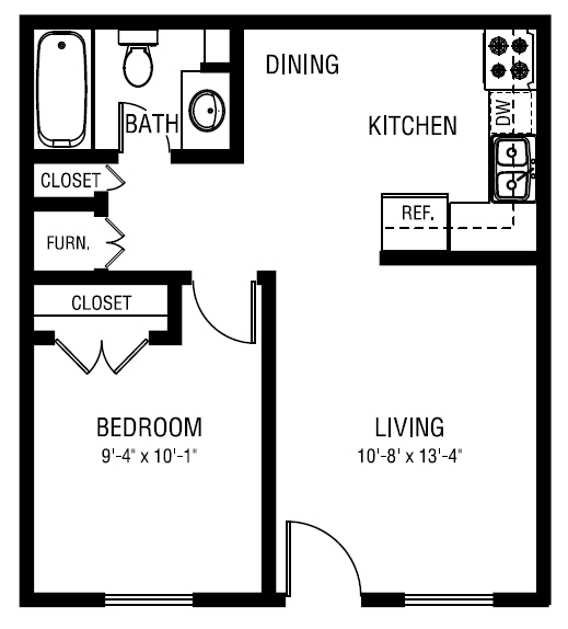 1BR/1BA - Heatherstone Apartments