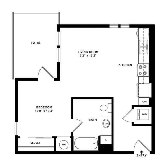 Snake River, studio x 1 bath, 546 sq. ft. - Cortland South Meridian