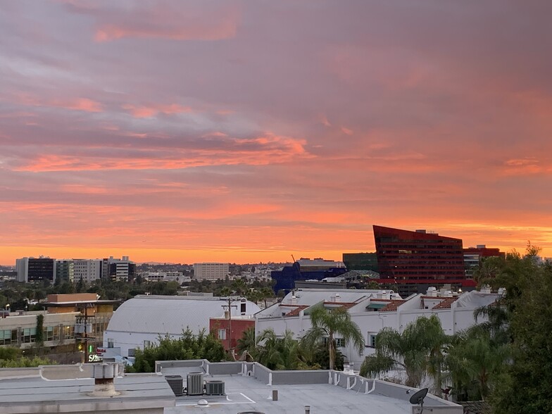 Sunset oranges from Pacific Design Center - 8530 Holloway Dr