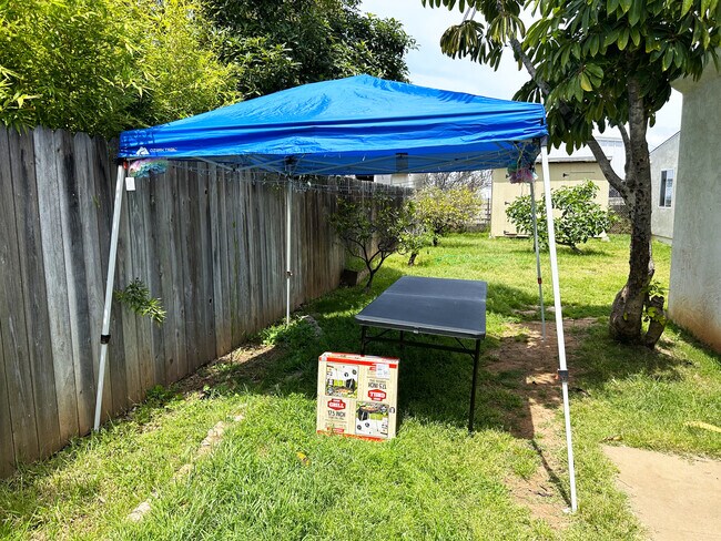 Set up a cozy outdoor dining space or play some board games in the open air - 1738 Dahlia Ave