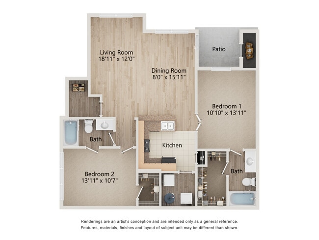 Cason Estates_Kempsey_2x2_Apartment_Murfreesboro_TN - Cason Estates