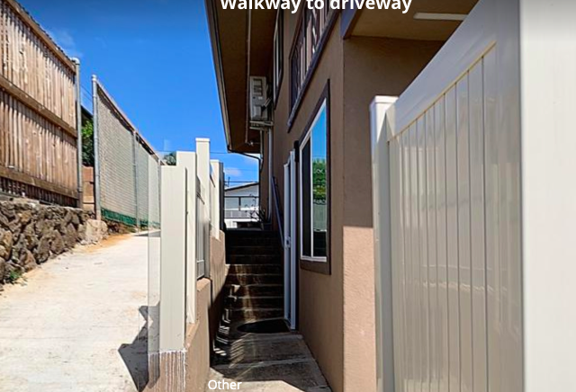 walkway from back house - 1550 Ala Mahamoe St