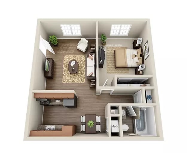3D Floor Plan - Berkley Hills