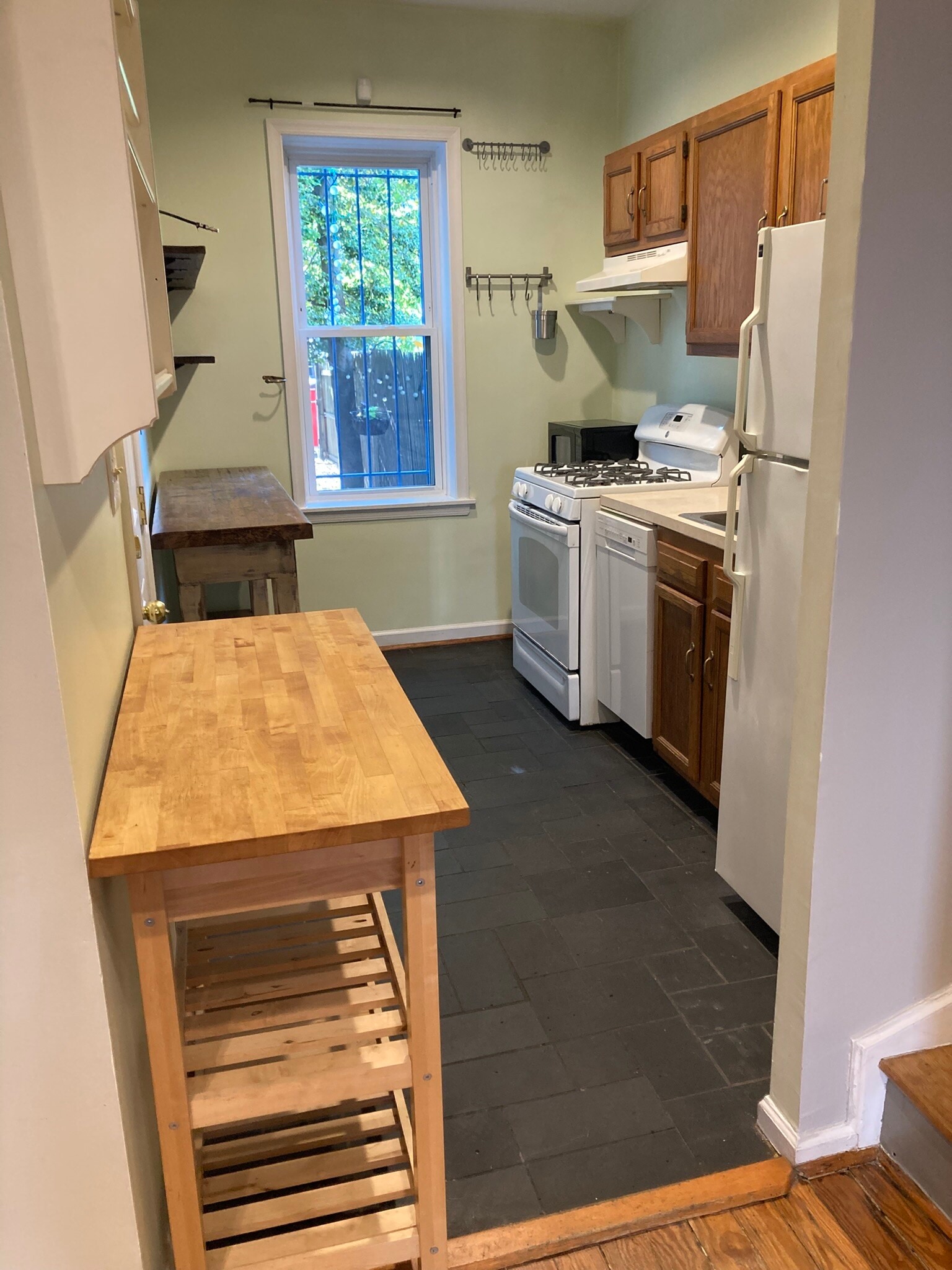 Kitchen from doorway/stairs - 1528 Marion St NW