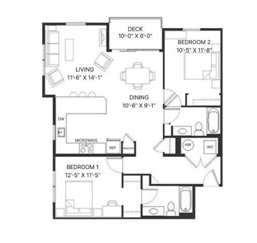 Floorplan - Peregrine Place Apartments