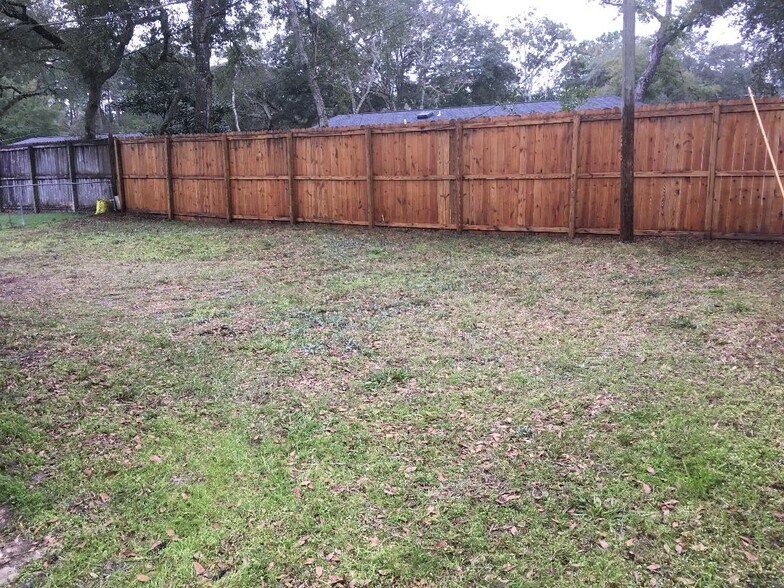 Fenced back yard - 101 Harding Rd