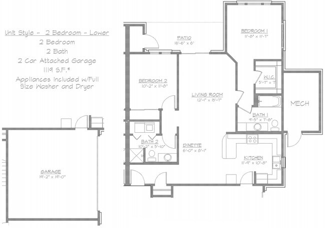 2BR / 2BA - Whitespire Grove Apartments