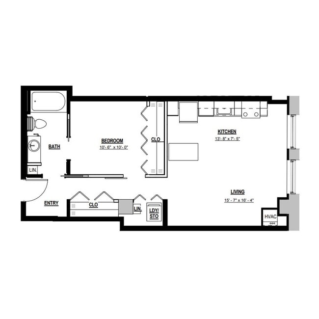 Floorplan - Parisian on Vine Apartments