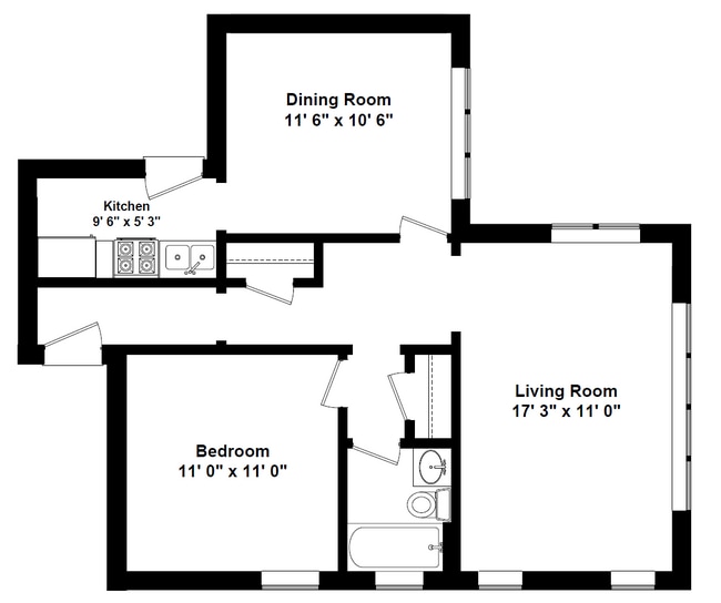 Represents 720 SQFT apartment in the 3419 Building - Maynard At Elaine Place