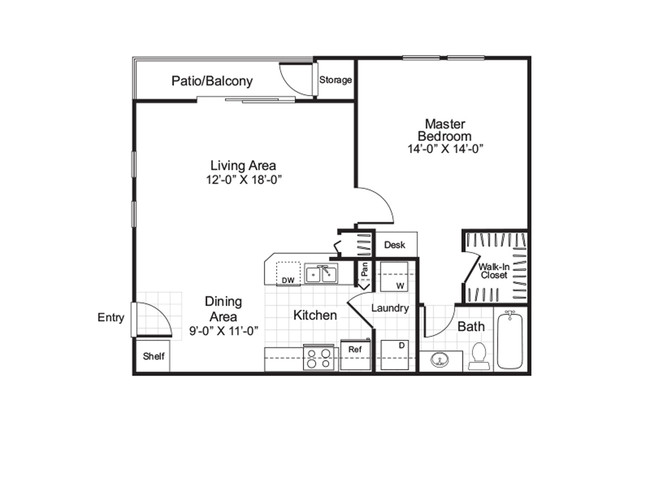 Floorplan - Alta Vista Apartments