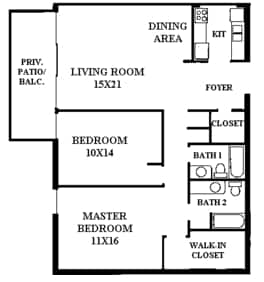 2 bed 2 bath - The Heritage at White Pond