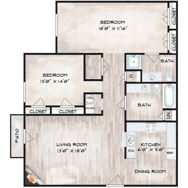 Floorplan - xWhispering Oaks