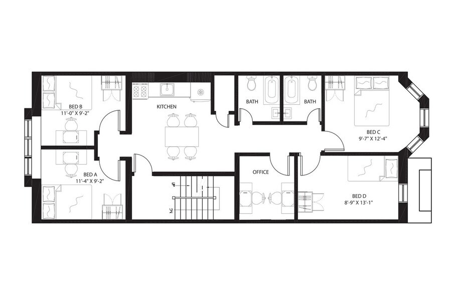 Building Photo - Private bedroom in 4 bed/2 bath Home