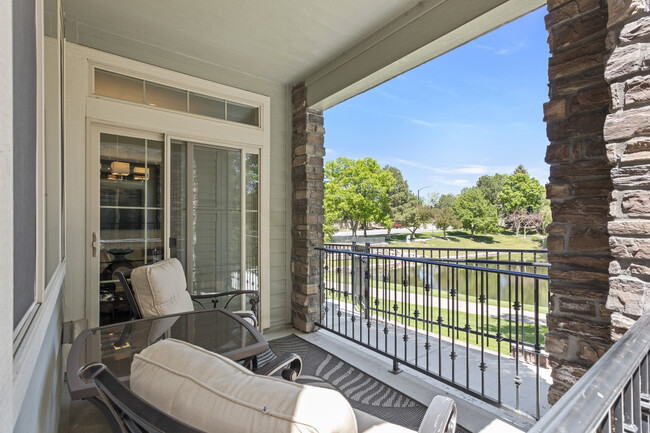 View from first floor patio- pond left - 8935 E Phillips Dr