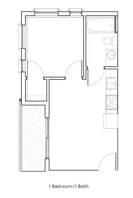 One bedroom and one bathroom - 330 Dekum Apartments