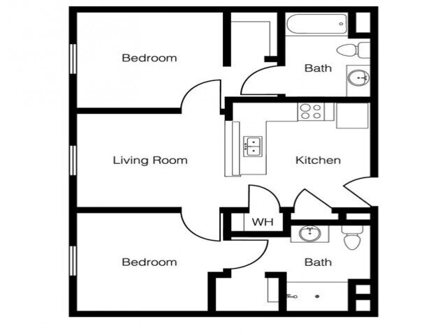 2 Bedroom Floor Plan - Homestead Village Grove City - Active Living 55+