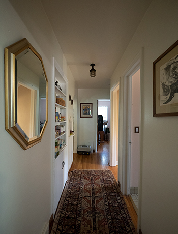 Hallway looking from Kitchen toward stairwells - 522 N Blackhawk Ave