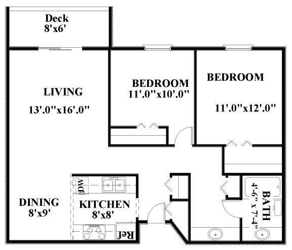 Floorplan - Bradley House Apartments