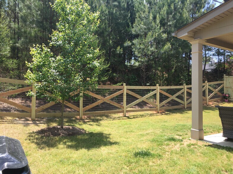 View of backyard fence - 6505 Muirfield Pt