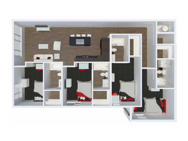 D3 floor plan - The Cardinal at West Center